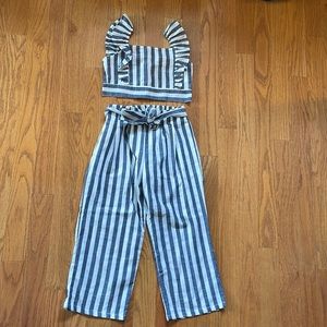 Girls matching outfit.